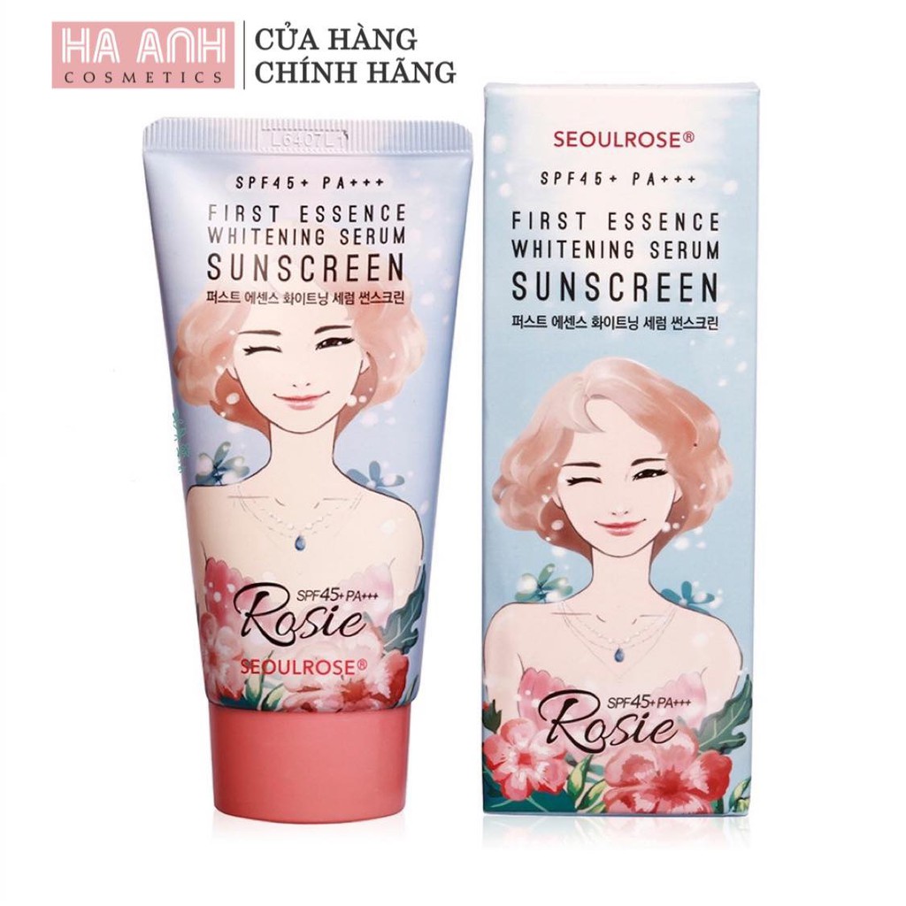 Kem chống nắng Rosie First Essence Whitening Serum Sunscreen nâng tone da