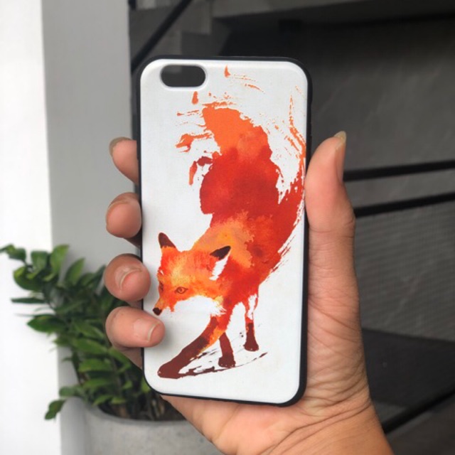 Ốp lưng Hồ Ly Ảt như tranh vẽ dẻo dày dặn cho iphone 6/7/8/+plus