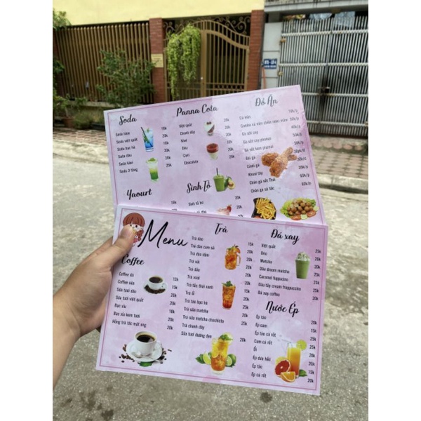 In + Thiết kế menu theo yêu cầu - In từ 3c