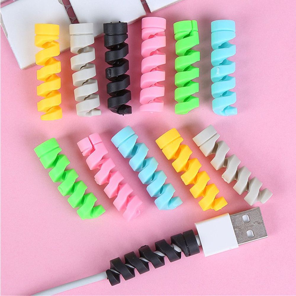 Aaron1 Set 10 Dụng Cụ Quấn Bảo Vệ Dây Cáp Nhiều Màu Tiện Dụng
