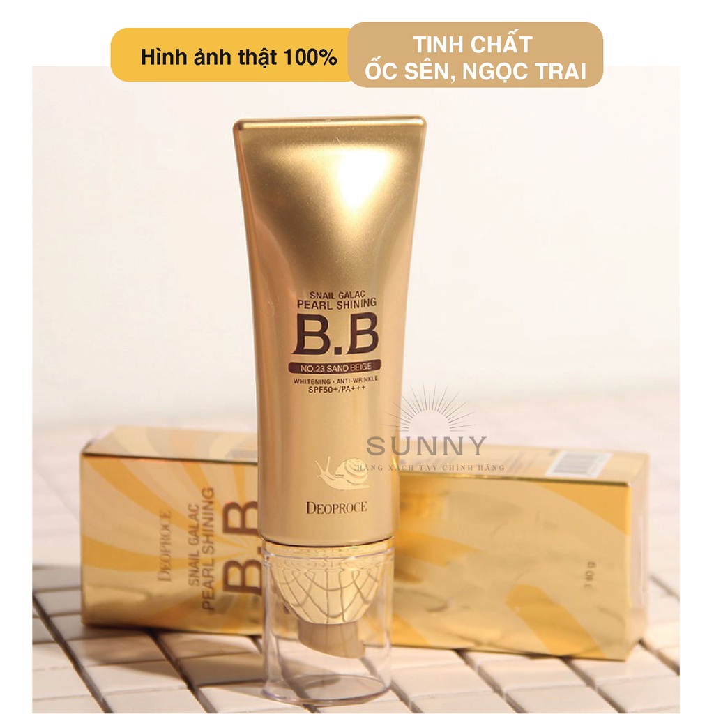 [FREESHIP] Kem nền BB cream ốc sên ngọc trai Deoproce Hàn Quốc tạo màng tự nhiên, da săn chắc mịn màng, chống nắng SPF50