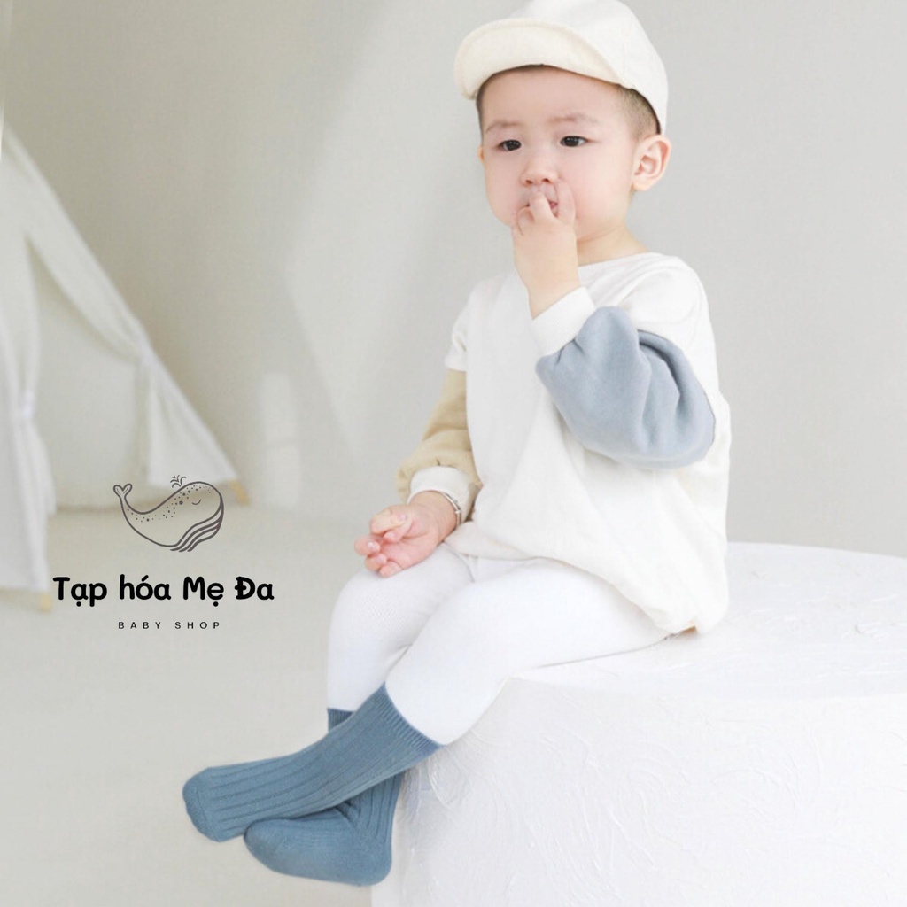 Tất/vớ trơn cho bé trai bé gái gam màu đơn sắc phong cách Hàn Quốc dễ phối đồ mang giày chính hãng Nemo Baby