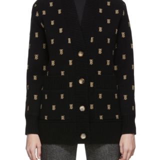 Áo Len Burberry Cardigan Đen