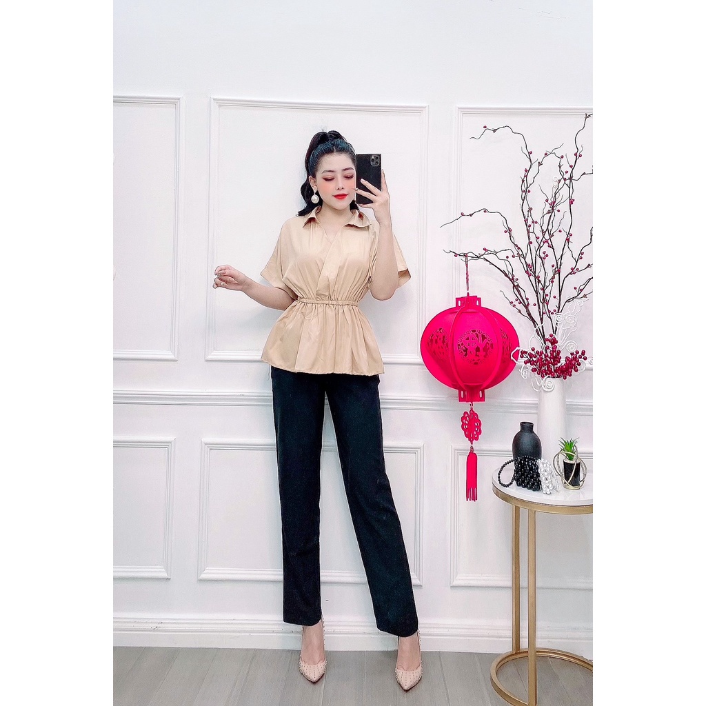 [HCM] Set nữ quần tây, set áo kiểu nữ quần tây HCM nhiều màu đủ size S M l SKUS-16