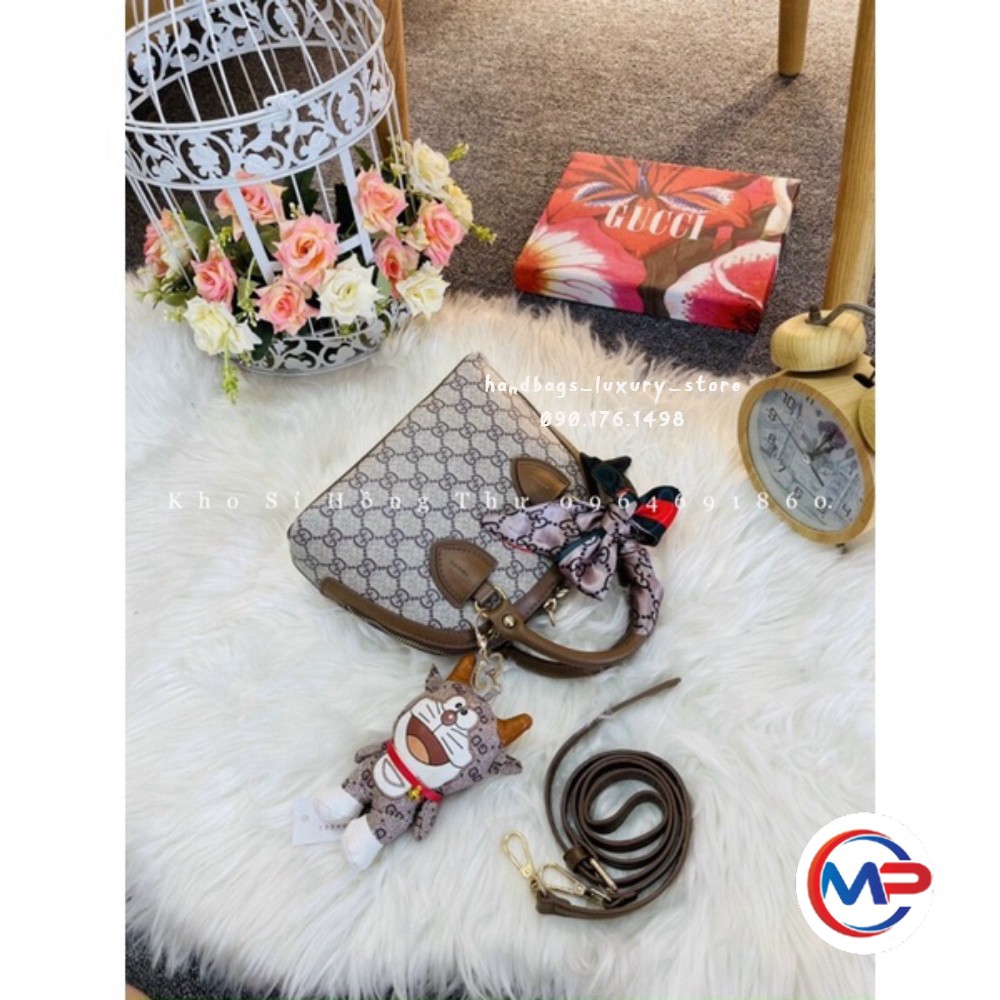 Túi Xách nữ cầm tay đeo chéo dáng hến Gu/Ci tặng kèm khăn và móc gấuFREESHIP SỈ TOÀN QUỐC