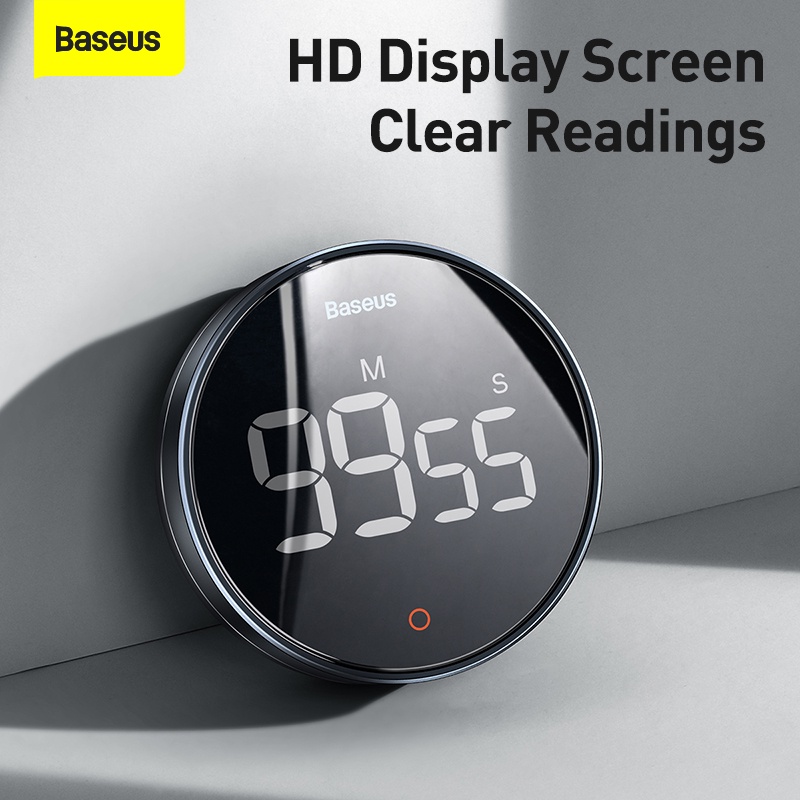 Đồng hồ hẹn giờ đếm ngược BASEUS màn hình kỹ thuật số LED tiện dụng cho nhà bếp