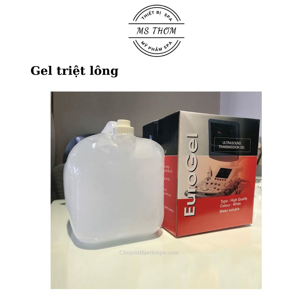 Gel triệt lông Euro can 5 lít chuyên dùng trong Spa/TMV để triệt lông, đi HIFU