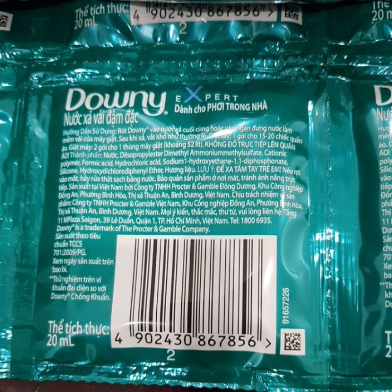 Nước xả vải Downy đậm đặc dây 10 gói