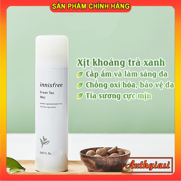 Xịt khoáng trà xanh Innisfree Green Tea Mineral Mist Xk 50-150ml XK | WebRaoVat - webraovat.net.vn