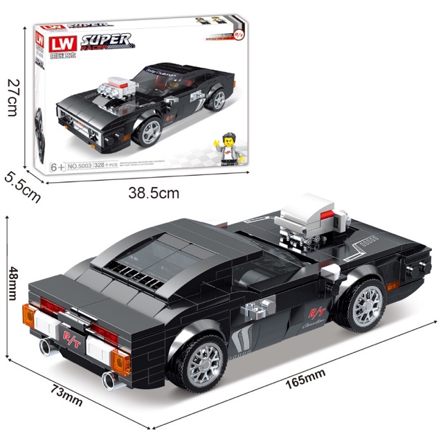 Ảnh thật ✨ Lắp ráp 5003 Xe Đua Dodge Charge - 5004 Ford Mustang  - 5006 Ford GT3✨