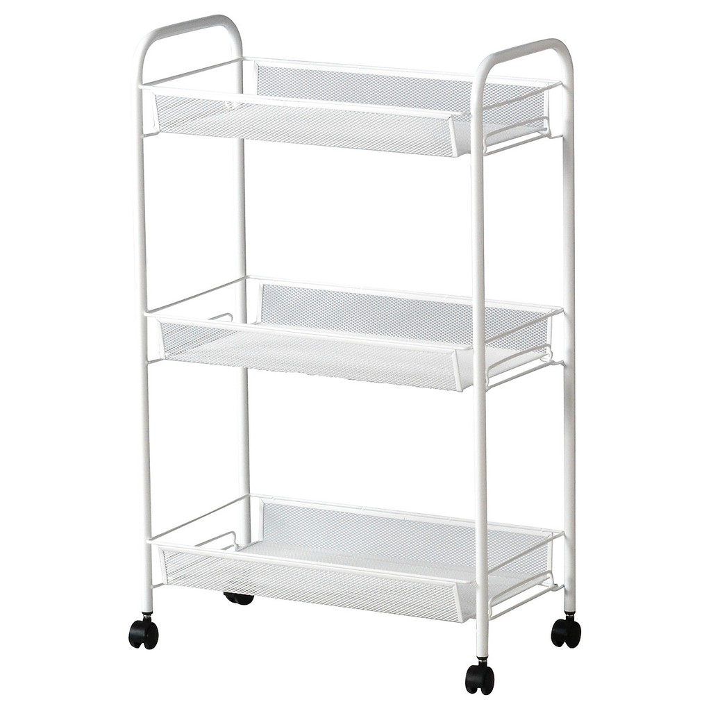 Kệ xe đẩy 3 tầng đựng đồ đa năng HORNAVAN - IKEA (Kệ spa khung thép lắp ráp, có bánh xe)