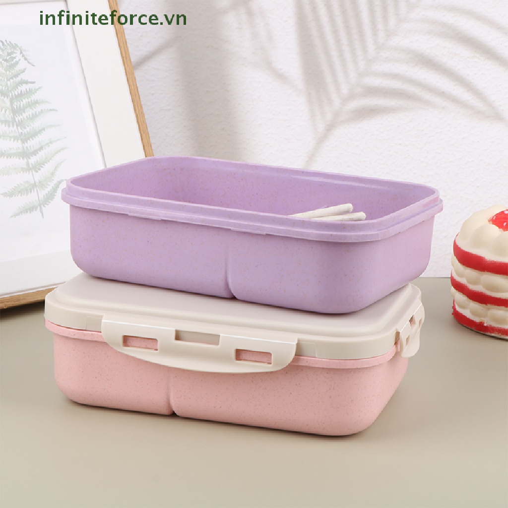 Hộp cơm Kèm Muỗng Nĩa Bằng Rơm Lúa Mì Tiện Dụng Cho Văn Phòng / Trường Học