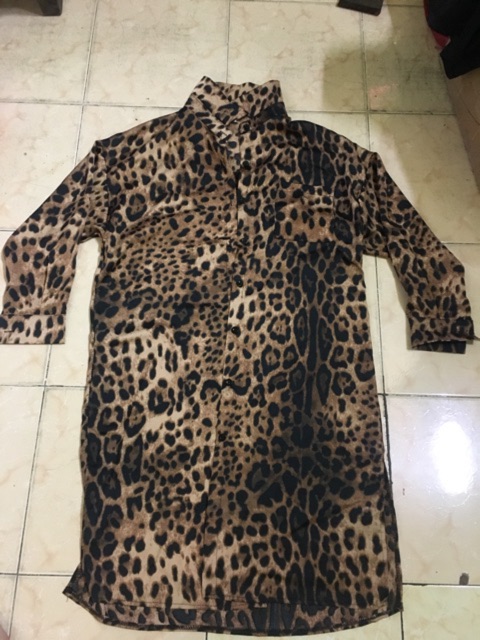 Thanh lý áo đầm sơmi da beo