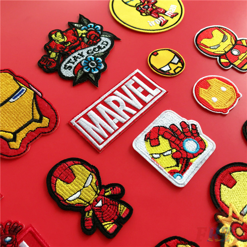 Miếng ủi thêu trang trí đồ thời trang hình siêu anh hùng Marvel