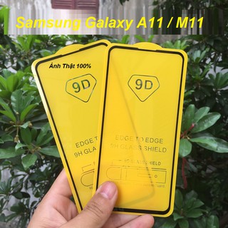 Kính cường lực full màn 9D cho SAMSUNG M11/A11 Full Màn 97% Có ảnh Thật