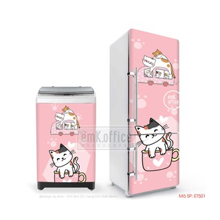 Miếng dán tủ lạnh - chất liệu decal chống thấm - mã ET501