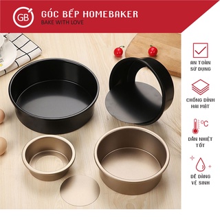 Khuôn Tròn Đế Rời - Nướng Bánh Bông Lan - Tart - Chống Dính 22cm Cao Cấp GBBM243TR