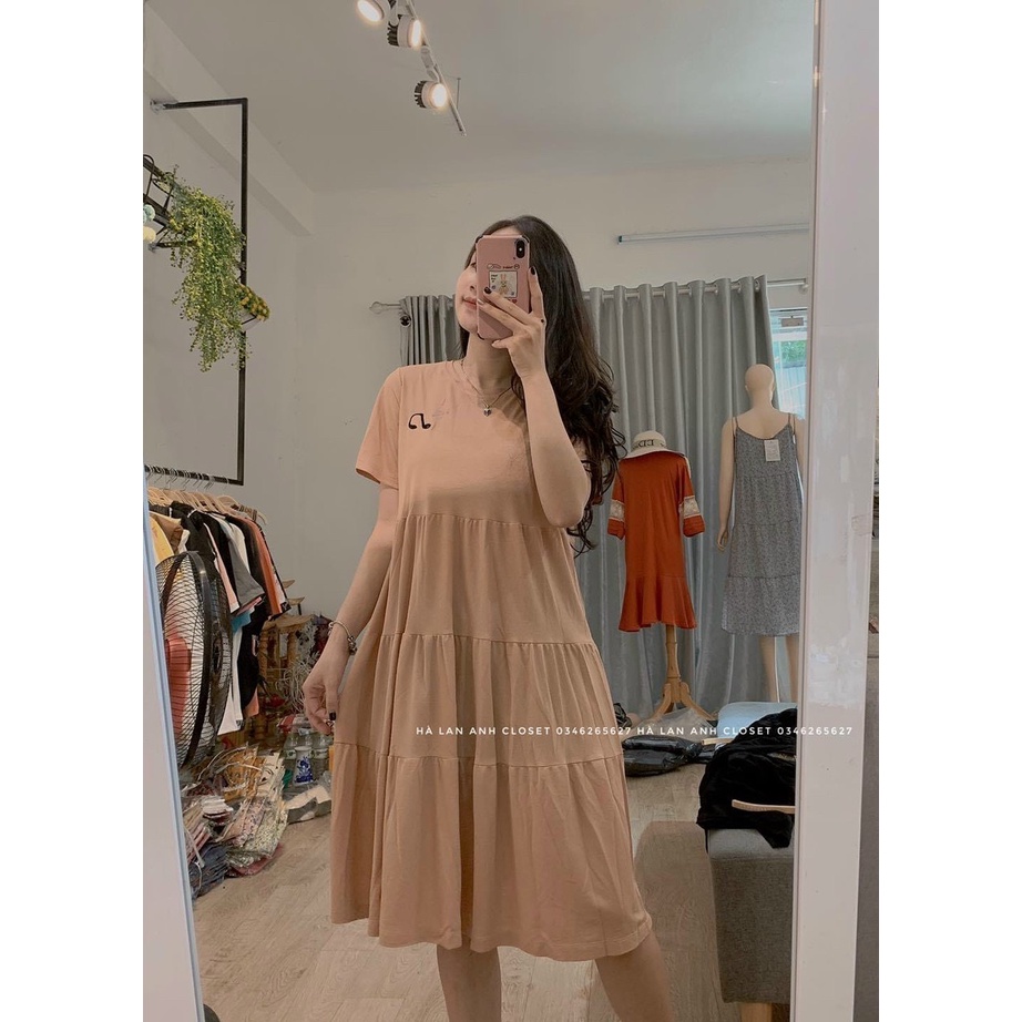 Váy bầu thiết kế nơ sau sang chảnh v68