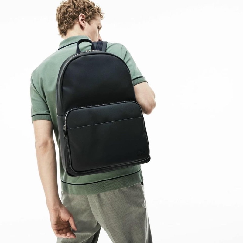 TNS - Balo form vuông hottrend có ngăn laptop Lacoz Backpack-chất chống thấm cao cấp-màu đen classic