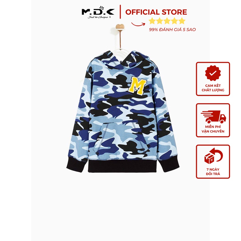 Áo hoodie dài tay bé trai Camo M.D.K - cá tính, thời trang