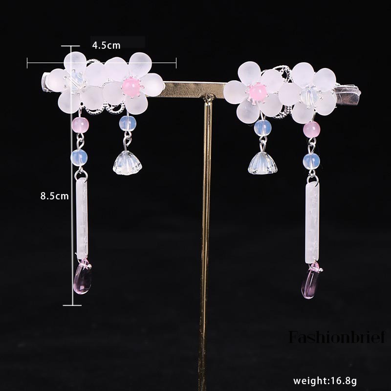 Cặp kẹp tóc hoa pha lê đính đá sang trọng thời trang cho nữ