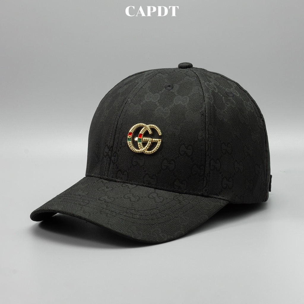  Mũ lưỡi trai chính hãng CAPDT, nón kết nam nữ unisex logo GG màu đen GG01