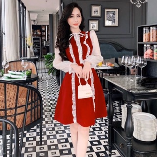 Đầm tiểu thư tay voan