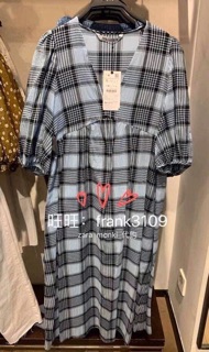 Váy midi tay bồng cổ V nữ