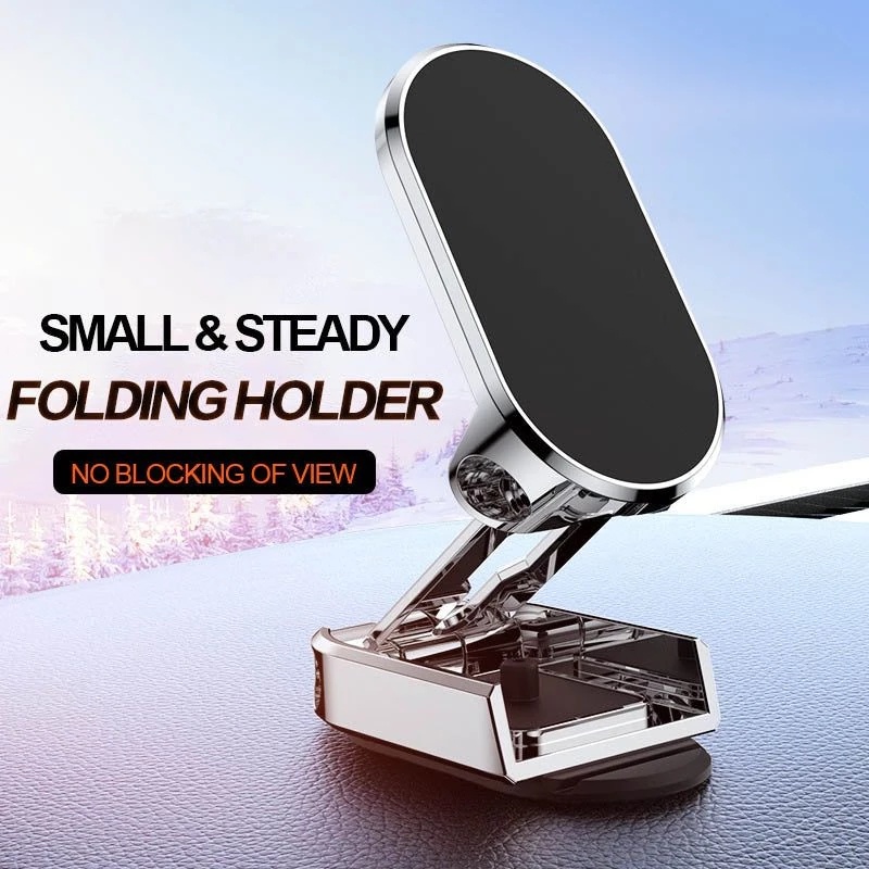 Giá Đỡ Điện Thoại Từ Tính Xoay 360 Độ Có Thể Gập Lại Trên Xe Hơi Tiện Dụng