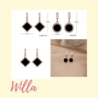 Hoa Tai Bông Tai Đính Đá Basic Thanh Lịch - Willa