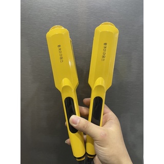 Máy bấm xù - duỗi tóc,là tóc Hàn Quốc màu vàng bản to mượt tóc có màn hình led hiện thị nhiệt độ dành cho salon