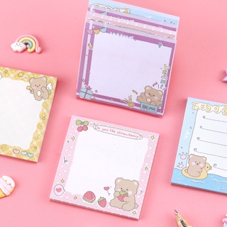 Zanmo tệp 50 tờ giấy note ghi chú gấu dễ thương