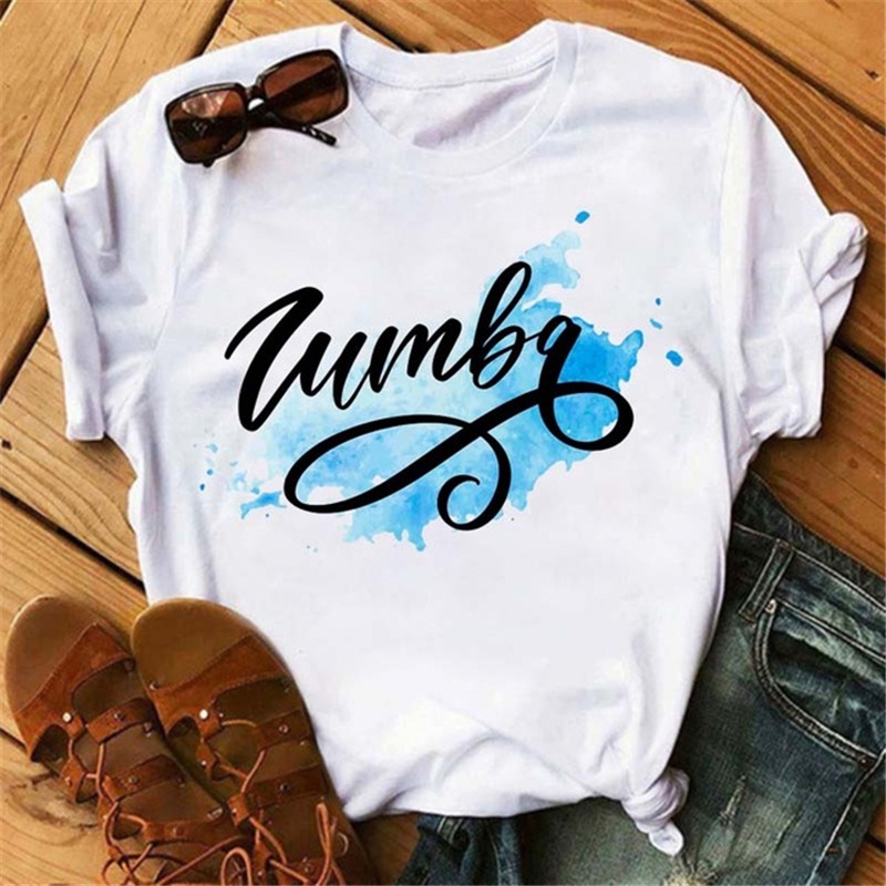 Áo Thun Đen In Chữ Love Zumba Phong Cách Hip Hop Harajuku Vui Nhộn Cho Nữ