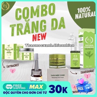 Trắng Da Thảo Mộc Xanh ( 1 TBC + 1 Tmx X5 + 1 SRM + 1 Kem Face)