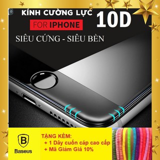 Kính Cường Lực 10D Full Màn cho 6/6S/7/8/Plus/X 💎SIÊU BỀN - THIẾT KẾT MỚI - GIÁ SẬP SÀN💎
