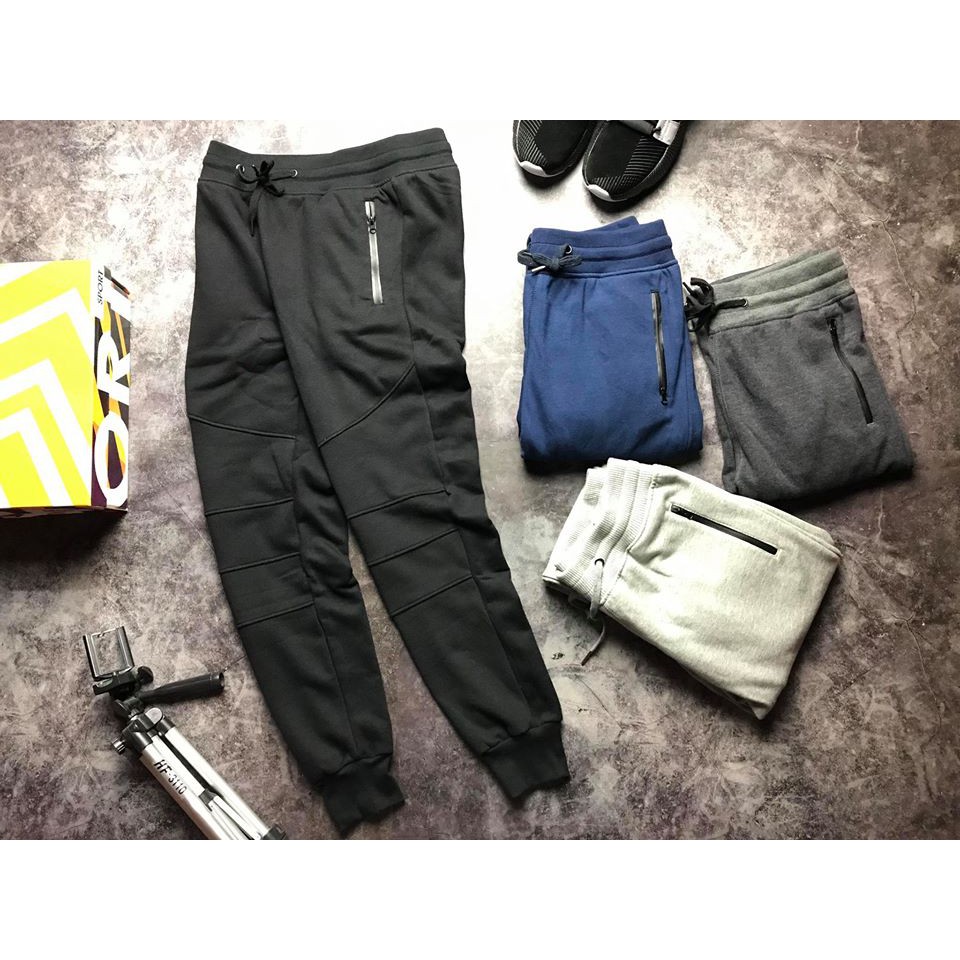 [Mã SKAMSALEP6 giảm 10% TỐI ĐA 100K đơn150K] Quần Jogger Nỉ Nam. Túi sâu, khóa 2 túi | BigBuy360 - bigbuy360.vn