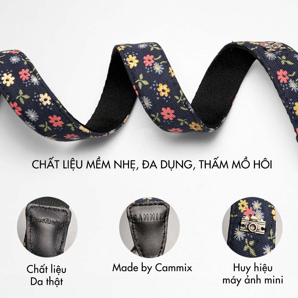 Dây đeo máy ảnh bản nhỏ - Camera Strap hoạ tiết dành cho máy ảnh Sony, Fuji, Canon, Nikon,.... - Dây máy ảnh bản 2.5cm
