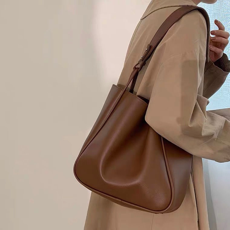Túi Tote Đeo Vai Kích Cỡ Lớn Phong Cách Thời Trang Retro