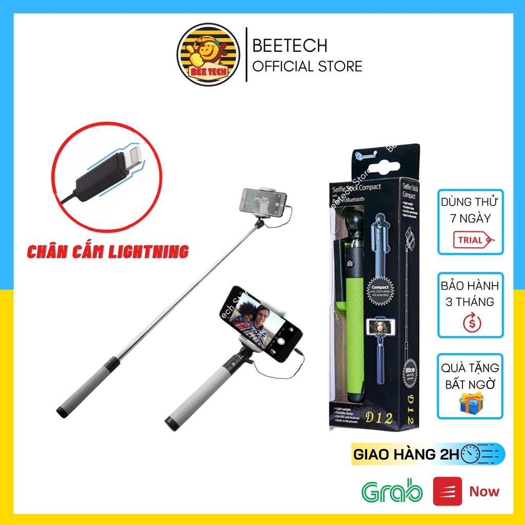 Gậy tự sướng, gậy chụp ảnh chân Ligthning cho iPhone 7/8/X/11/12 - Beetech