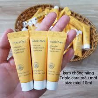 [Size mini] KEM CHỐNG NẮNG INNISFREE TRIPLE SHIELD 10ML