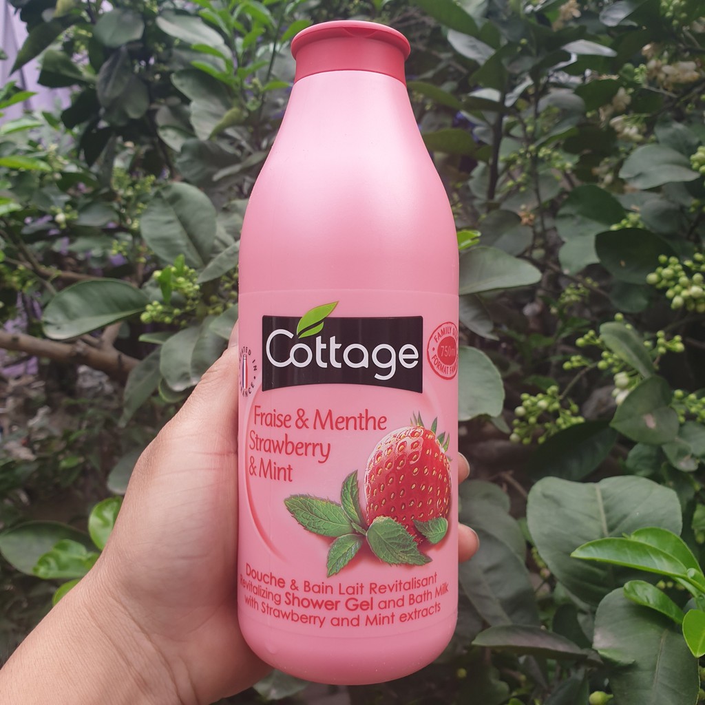 Sữa tắm dưỡng thể trắng da Cottage 750ml Pháp [HÀNG CHÍNH HÃNG]