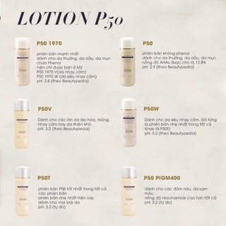 Dung dịch lotion p50 (nước hoa hồng tẩy da chết p 50 toner peel da p50, p501970, p50v, p50t, p50w, p50 pimg 400 p50pimg)