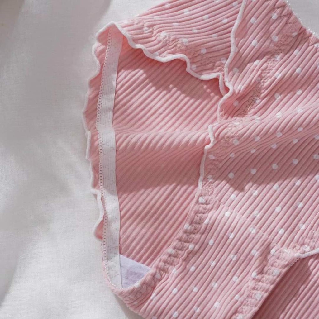 LỐ 10 QUẦN LÓT COTTON CHẤM BI VIỀN BÈO SIÊU THOÁNG MÃ 1732