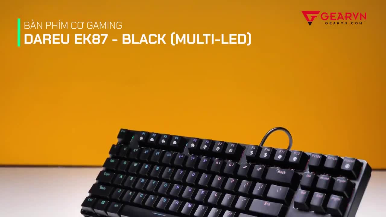 Bàn phím cơ Gaming DAREU EK87 - Black (RED Led, Blue/ Brown/ Red D switch) | BigBuy360 - bigbuy360.vn