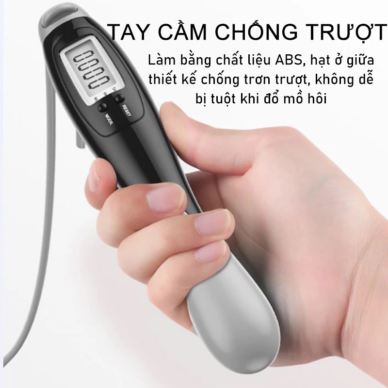 【Phong cách kết hợp】4 Chế Độ Dây Nhảy Không Dây Đếm Số Thể Lực Giảm Cân