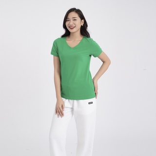Áo thun nữ cổ tim - Xanh két