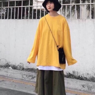 Áo dài tay trơn 4 màu unisex