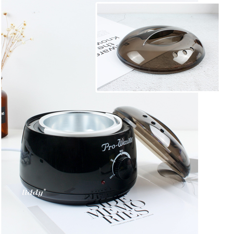 Nồi Nấu Sáp Nến Paraffin Wax Lông Pro Wax 100 Cao Cấp Chống Dính-Tặng Kèm Que Gỗ Phết Sáp