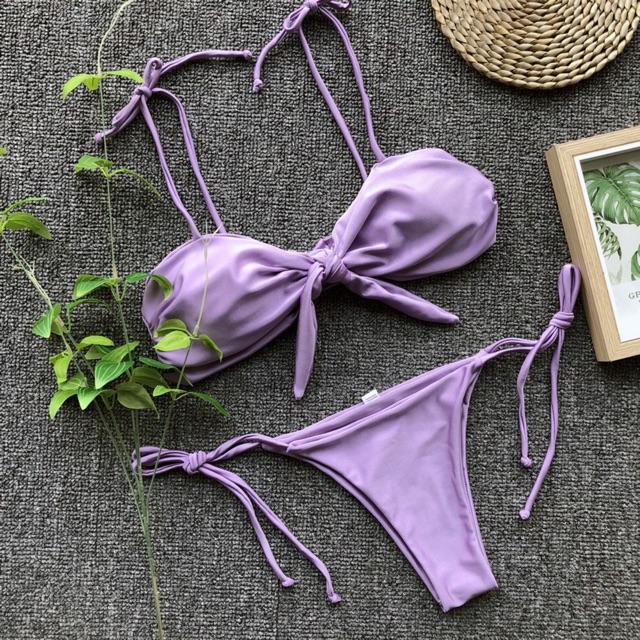 Bikini Set 2 Dây Buộc Nơ Quần Buộc Dây Sexy 2M0017