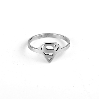 Nhẫn Thép Không Gỉ Khắc Logo Superman